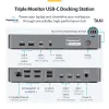 StarTech.com trijų monitorių USB-C prijungimo stotelė, 140 W nešiojamojo kompiuterio įkrovimo dokas, skirtas MacBook Pro ir Windows, 4K 60 Hz HDMI arba DisplayPort, TAA