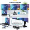 StarTech.com trijų monitorių USB-C prijungimo stotelė, 140 W nešiojamojo kompiuterio įkrovimo dokas, skirtas MacBook Pro ir Windows, 4K 60 Hz HDMI arba DisplayPort, TAA