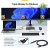 StarTech.com trijų monitorių USB-C prijungimo stotelė, 140 W nešiojamojo kompiuterio įkrovimo dokas, skirtas MacBook Pro ir Windows, 4K 60 Hz HDMI arba DisplayPort, TAA
