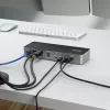 StarTech.com trijų monitorių USB-C prijungimo stotelė, 140 W nešiojamojo kompiuterio įkrovimo dokas, skirtas MacBook Pro ir Windows, 4K 60 Hz HDMI arba DisplayPort, TAA