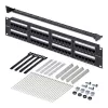 StarTech.com 48 prievadų 2U ant stovo montuojamas Cat6 pataisų skydas, RJ45, UTP, 110 tipo įspaudimas, Cat 6 eterneto pataisų skydas tinklo serverių stovui