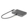 “StarTech.com” USB-C į keturis monitorius darbo stoties adapteris, 4K 60Hz DisplayPort, 140W maitinimo pralaidumas nešiojamam kompiuteriui įkrauti, USB prievadas belaidei klaviatūrai / pelei, TAA