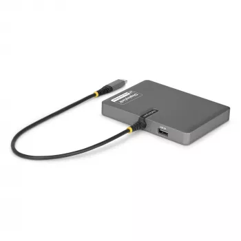 “StarTech.com” USB-C į keturis monitorius darbo stoties adapteris, 4K 60Hz DisplayPort, 140W maitinimo pralaidumas nešiojamam kompiuteriui įkrauti, USB prievadas belaidei klaviatūrai / pelei, TAA