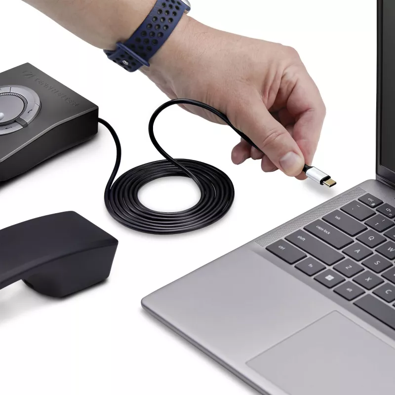 StarTech.com UR9-HEADSET-ADAPTER jungčių adapteris USB-C RJ-9 Juoda
