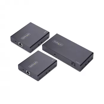 StarTech.com 2 prievadų HDMI ilgintuvas ir skirstytuvas per CAT6, 4K 60Hz, iki 230 pėdų (70 m), 1x2 HDMI per Ethernet paskirstymo rinkinys su IR ir maitinimu per kabelį