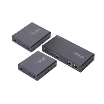 StarTech.com 2 prievadų HDMI ilgintuvas ir skirstytuvas per CAT6, 4K 60Hz, iki 230 pėdų (70 m), 1x2 HDMI per Ethernet paskirstymo rinkinys su IR ir maitinimu per kabelį
