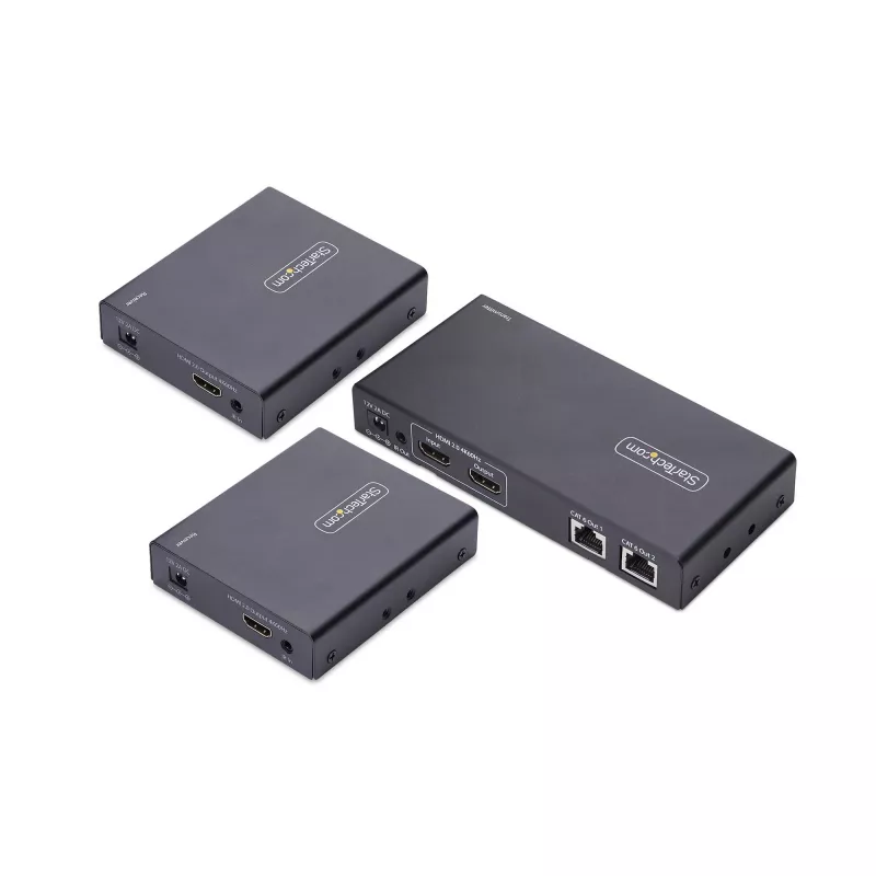 StarTech.com 2 prievadų HDMI ilgintuvas ir skirstytuvas per CAT6, 4K 60Hz, iki 230 pėdų (70 m), 1x2 HDMI per Ethernet paskirstymo rinkinys su IR ir maitinimu per kabelį