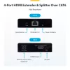 StarTech.com 4 prievadų HDMI ilgintuvas ir skirstytuvas per CAT6, 4K 60Hz, iki 230 pėdų (70 m), 1x4 HDMI platinimo per Ethernet rinkinys su IR ir maitinimu per kabelį
