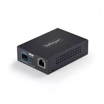 StarTech.com 10GbE SFP+ šviesolaidinis medijos keitiklis, 10 Gigabit Ethernet RJ-45 į 10GBASE-X SFP+, vienmodis, daugiamodis, 16K Jumbo kadrai, TAA atitinkantis