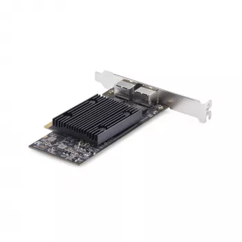 „StarTech.com“ 2 prievadų PCIe 10 Gb eterneto tinklo plokštė, 10 GbE tinklo sąsajos plokštė, „Broadcom BCM57416“ mikroschemų rinkinys, dvigubas RJ45 10GBase-T/gigabitas, NIC plokštė, TAA