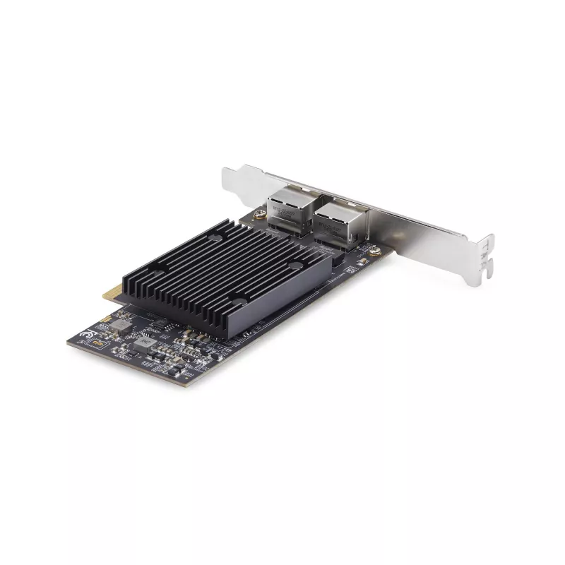 „StarTech.com“ 2 prievadų PCIe 10 Gb eterneto tinklo plokštė, 10 GbE tinklo sąsajos plokštė, „Broadcom BCM57416“ mikroschemų rinkinys, dvigubas RJ45 10GBase-T/gigabitas, NIC plokštė, TAA