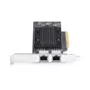 „StarTech.com“ 2 prievadų PCIe 10 Gb eterneto tinklo plokštė, 10 GbE tinklo sąsajos plokštė, „Broadcom BCM57416“ mikroschemų rinkinys, dvigubas RJ45 10GBase-T/gigabitas, NIC plokštė, TAA