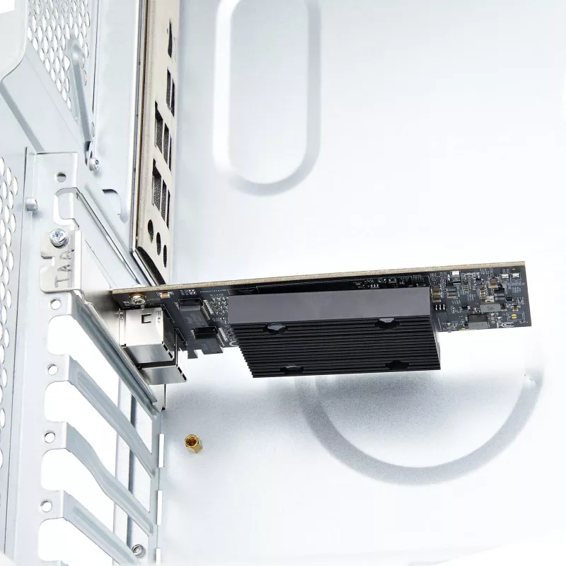 „StarTech.com“ 2 prievadų PCIe 10 Gb eterneto tinklo plokštė, 10 GbE tinklo sąsajos plokštė, „Broadcom BCM57416“ mikroschemų rinkinys, dvigubas RJ45 10GBase-T/gigabitas, NIC plokštė, TAA