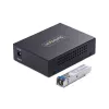 StarTech.com Gigabit Ethernet vario į šviesolaidį keitiklis, SM LC, 20 km, 10/100/1000 Mbps, RJ45 į LC, pilnai metalinis, 9K jumbo kadrai, TAA atitinkantis