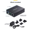 StarTech.com Gigabit Ethernet vario į šviesolaidį keitiklis, SM LC, 20 km, 10/100/1000 Mbps, RJ45 į LC, pilnai metalinis, 9K jumbo kadrai, TAA atitinkantis