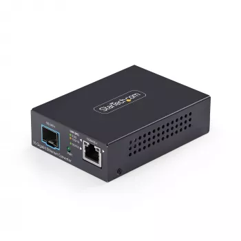 StarTech.com 10GbE Daugiagigabitis Atviro SFP+ Skaidulinis Medijų Keitiklis, 10G/5G/2,5G/1G/100M, Varinis į 10GBASE-X SFP+, Vienmodis, Daugiamodis, 16K Jumbo kadrai, TAA
