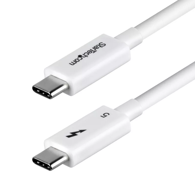 StarTech.com 3ft (1m) Thunderbolt 5 laidas, 80Gbps/Iki 120Gbps, 240W PD, 8K 60Hz, sertifikuotas Thunderbolt laidas, suderinamas su Thunderbolt 4/USB4/USB-C - Baltas