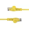 StarTech.com 2,5 m geltonas plonas CAT6 eterneto kabelis, be užkabinimų, 100 W PoE, UTP, LSZH, 28AWG gryno vario gyslos, plonas RJ45 tinklo komutacinis kabelis su įtempimo sumažinimais, individualiai testuotas