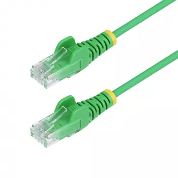 StarTech.com 2 m žalias plonas CAT6 eterneto kabelis, nesikabinantis, 100 W PoE, UTP, LSZH, 28AWG gryno vario gijos, plonas RJ45 tinklo komutacinis kabelis su įtempimo sumažinimais, individualiai tikrintas