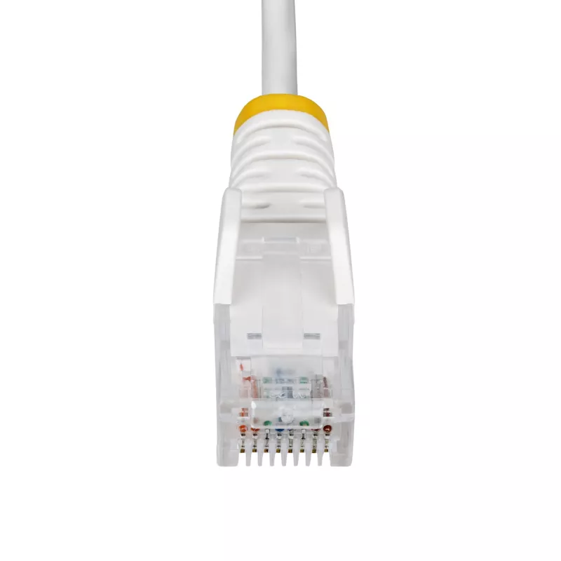 StarTech.com 3 m baltas plonas CAT6 eterneto kabelis, be užkliuvimų, 100 W PoE, UTP, LSZH, 28AWG gryno vario gijos, plonas RJ45 tinklo komutacinis kabelis su įtempimo sumažinimais, individualiai testuotas