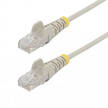 StarTech.com 5m pilkas plonas CAT6 eterneto kabelis, nesipainiojantis, 100W PoE, UTP, LSZH, 28AWG grynos varinės vielos, plonas RJ45 tinklo komutacinis kabelis su įtempimo sumažinimais, individualiai išbandytas