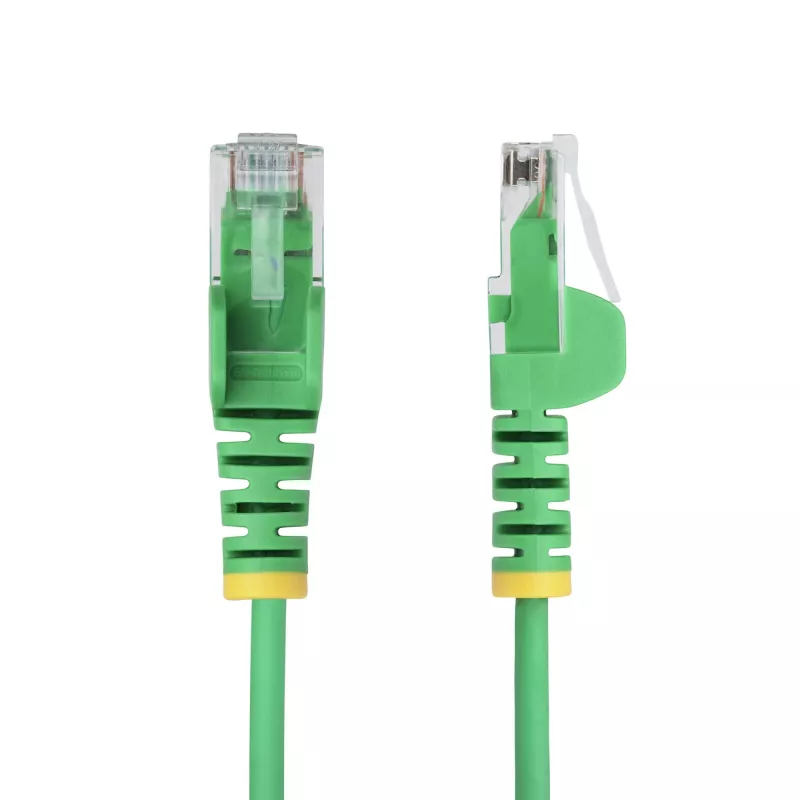 StarTech.com 5 m žalias plonas CAT6 Ethernet kabelis, be užkliuvimų, 100 W PoE, UTP, LSZH, 28AWG gryno vario viela, plonas RJ45 tinklo komutacinis kabelis su įtempimo sumažinimais, individualiai tikrintas