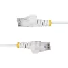 StarTech.com 7 m baltas plonas CAT6 eterneto kabelis, nesikabinantis, 100 W PoE, UTP, LSZH, 28 AWG gryno vario laidininkai, plonas RJ45 tinklo komutacinis kabelis su įtempimo sumažinimo apsaugomis, individualiai išbandytas
