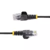 StarTech.com 7 m juodas plonas CAT6 Ethernet laidas, be užkabinimų, 100 W PoE, UTP, LSZH, 28AWG gryno vario gijos, plonas RJ45 tinklo komutacinis kabelis su įtempimo sumažinimais, individualiai testuotas