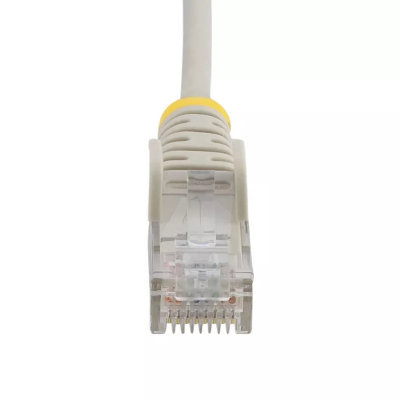 StarTech.com 7 m pilkas plonas CAT6 eterneto kabelis, be užkabinimų, 100 W PoE, UTP, LSZH, 28AWG gryno vario gijos, plonas RJ45 tinklo komutacinis kabelis su įtempimų sumažinimais, individualiai testuotas
