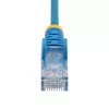 StarTech.com 15 m mėlynas plonas CAT6 Ethernet kabelis, neužkabinami kištukai, 100W PoE, UTP, LSZH, 28AWG gryno vario gijos, plonas RJ45 tinklo kabelis su įtempimo sumažinimais, individualiai testuotas
