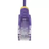 StarTech.com 2 m purpurinis plonas CAT6 eterneto kabelis, neužkabinami kištukai, 100W PoE, UTP, LSZH, 28AWG gryno vario laidas, plonas RJ45 tinklo pataisymo laidas su įtempimų mažinimo elementais, individualiai testuotas