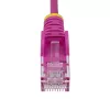 “StarTech.com” 7 m rožinis plonas CAT6 eterneto kabelis, be užkabų, 100 W PoE, UTP, LSZH, 28 AWG gryno vario viela, plonas RJ45 tinklo kabelis su įtempimo sumažinimais, išbandytas individualiai