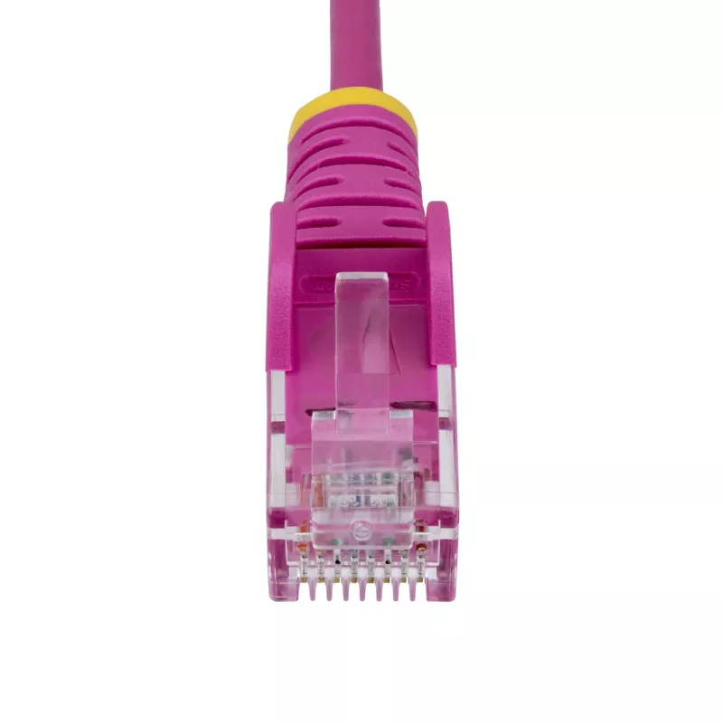 StarTech.com 15 m rausvas plonas CAT6 Ethernet laidas, nesikabinantis, 100 W PoE, UTP, LSZH, 28AWG gryno vario gysla, plonas RJ45 tinklo komutacinis kabelis su įtempimo sumažinimais, individualiai tikrintas