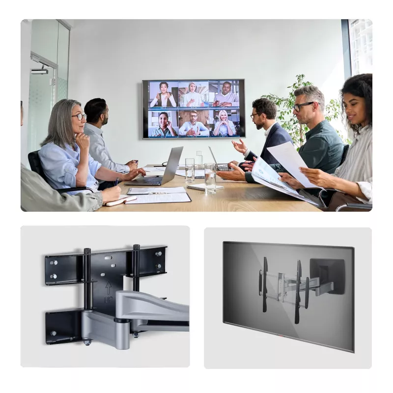 StarTech.com Heavy-Duty Articulating TV Wall Mount for up to 100-inch and 187.4lb/85kg plokščias Screens, VESA 800x500, Low-Profile Bracket, TAA-Compliant