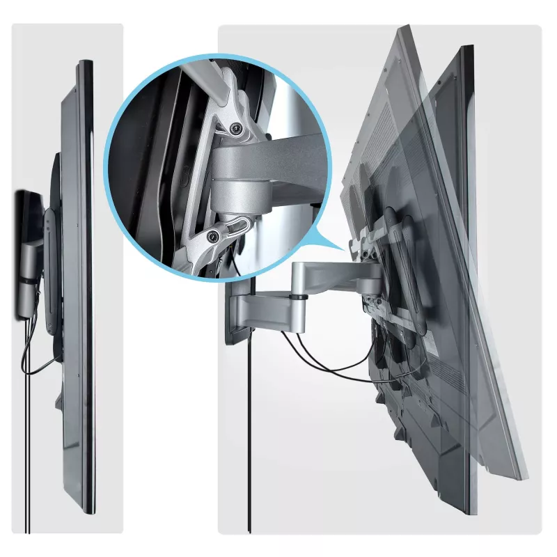 StarTech.com Heavy-Duty Articulating TV Wall Mount for up to 100-inch and 187.4lb/85kg plokščias Screens, VESA 800x500, Low-Profile Bracket, TAA-Compliant