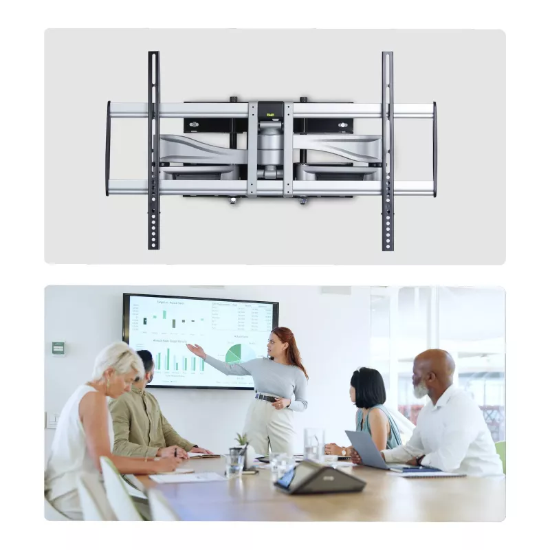 StarTech.com Heavy-Duty Articulating TV Wall Mount for up to 100-inch and 187.4lb/85kg plokščias Screens, VESA 800x500, Low-Profile Bracket, TAA-Compliant