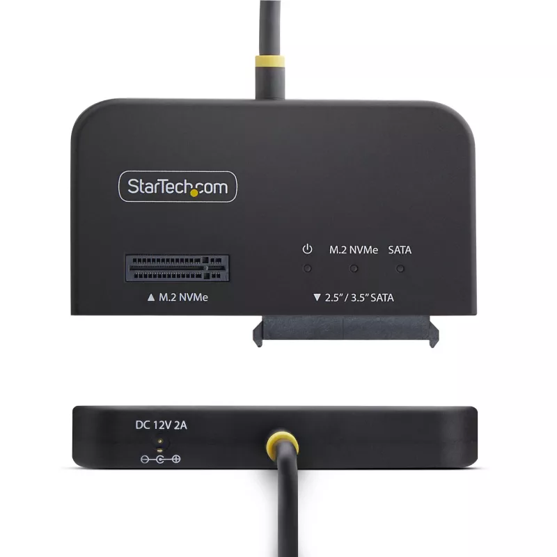StarTech.com USB-C/USB-A į M.2 NVMe ir 2,5 col./3,5 col. SATA adapteris, 10 Gbps, berankis išorinis SSD kietojo disko skaitytuvas, B+M/M-Key