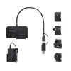 StarTech.com USB-C/USB-A į M.2 NVMe ir 2,5 col./3,5 col. SATA adapteris, 10 Gbps, berankis išorinis SSD kietojo disko skaitytuvas, B+M/M-Key