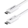 StarTech.com 1,5 pėd. (50 cm) Thunderbolt 5 laidas, 80 Gbps/iki 120 Gbps, 240 W PD, 8K 60 Hz, sertifikuotas Thunderbolt laidas, suderinamas su Thunderbolt 4/USB4/USB-C – baltas