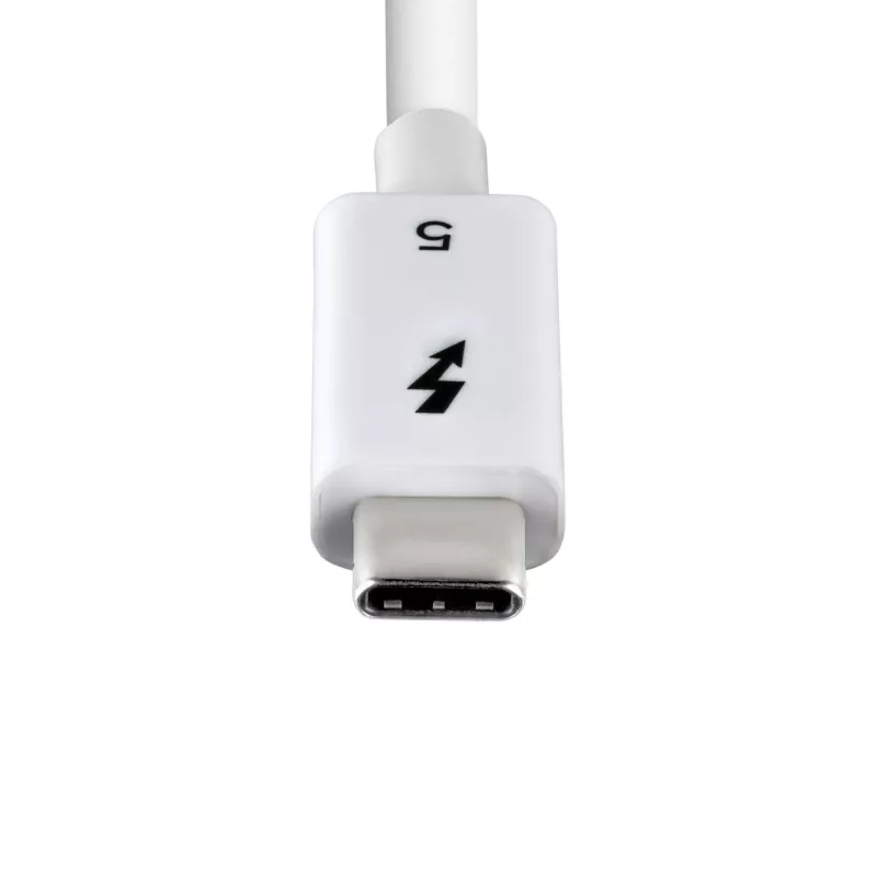 StarTech.com 1,5 pėd. (50 cm) Thunderbolt 5 laidas, 80 Gbps/iki 120 Gbps, 240 W PD, 8K 60 Hz, sertifikuotas Thunderbolt laidas, suderinamas su Thunderbolt 4/USB4/USB-C – baltas