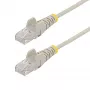 StarTech.com 25 cm pilkas plonas CAT6 eterneto kabelis, be užkliuvimų, 100W PoE, UTP, LSZH, 28AWG gryno vario gija, plonas RJ45 tinklo komutacinis kabelis su įtempimo sumažinimais, individualiai testuotas