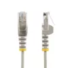 StarTech.com 25 cm pilkas plonas CAT6 eterneto kabelis, be užkliuvimų, 100W PoE, UTP, LSZH, 28AWG gryno vario gija, plonas RJ45 tinklo komutacinis kabelis su įtempimo sumažinimais, individualiai testuotas