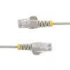 StarTech.com 25 cm pilkas plonas CAT6 eterneto kabelis, be užkliuvimų, 100W PoE, UTP, LSZH, 28AWG gryno vario gija, plonas RJ45 tinklo komutacinis kabelis su įtempimo sumažinimais, individualiai testuotas