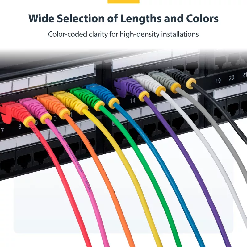 StarTech.com 25 cm pilkas plonas CAT6 eterneto kabelis, be užkliuvimų, 100W PoE, UTP, LSZH, 28AWG gryno vario gija, plonas RJ45 tinklo komutacinis kabelis su įtempimo sumažinimais, individualiai testuotas