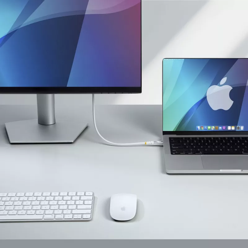 StarTech.com 1 m USB4 laidas, 80 Gbps, USB-IF sertifikuotas USB-C laidas, 240 W PD, 8K 120 Hz / 4K 240 Hz DP2.1 DP80, TPE apvalkalas, suderinamas su Thunderbolt 4 – baltas USB-C laidas