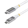 StarTech.com 50 cm (1,6 pėd.) USB4 kabelis, 80 Gbps, USB-IF sertifikuotas USB-C kabelis, 240 W PD, 8K 120 Hz / 4K 240 Hz DP2.1 DP80, TPE apvalkalas, suderinamas su Thunderbolt 4 – baltas USB-C laidas
