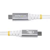 StarTech.com 50 cm (1,6 pėd.) USB4 kabelis, 80 Gbps, USB-IF sertifikuotas USB-C kabelis, 240 W PD, 8K 120 Hz / 4K 240 Hz DP2.1 DP80, TPE apvalkalas, suderinamas su Thunderbolt 4 – baltas USB-C laidas
