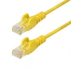 StarTech.com 25cm geltonas plonas CAT6 eterneto kabelis, neužkabinamas, 100W PoE, UTP, LSZH, 28AWG gryno vario gyslos, plonas RJ45 tinklo komutacinis kabelis su įtempimo sumažinimu, individualiai testuotas
