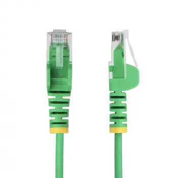 StarTech.com 25 cm žalias plonas CAT6 eterneto kabelis, neužkabinami, 100 W PoE, UTP, LSZH, 28AWG gryno vario viela, plonas RJ45 tinklo komutacinis kabelis su įtempimo sumažinimo elementais, individualiai testuotas
