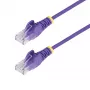 StarTech.com 25 cm purpurinis plonas CAT6 eterneto kabelis, be užkabinimų, 100W PoE, UTP, LSZH, 28AWG gryno vario gijos, plonas RJ45 tinklo komutacinis kabelis su įtempimo sumažinimais, individualiai tikrintas